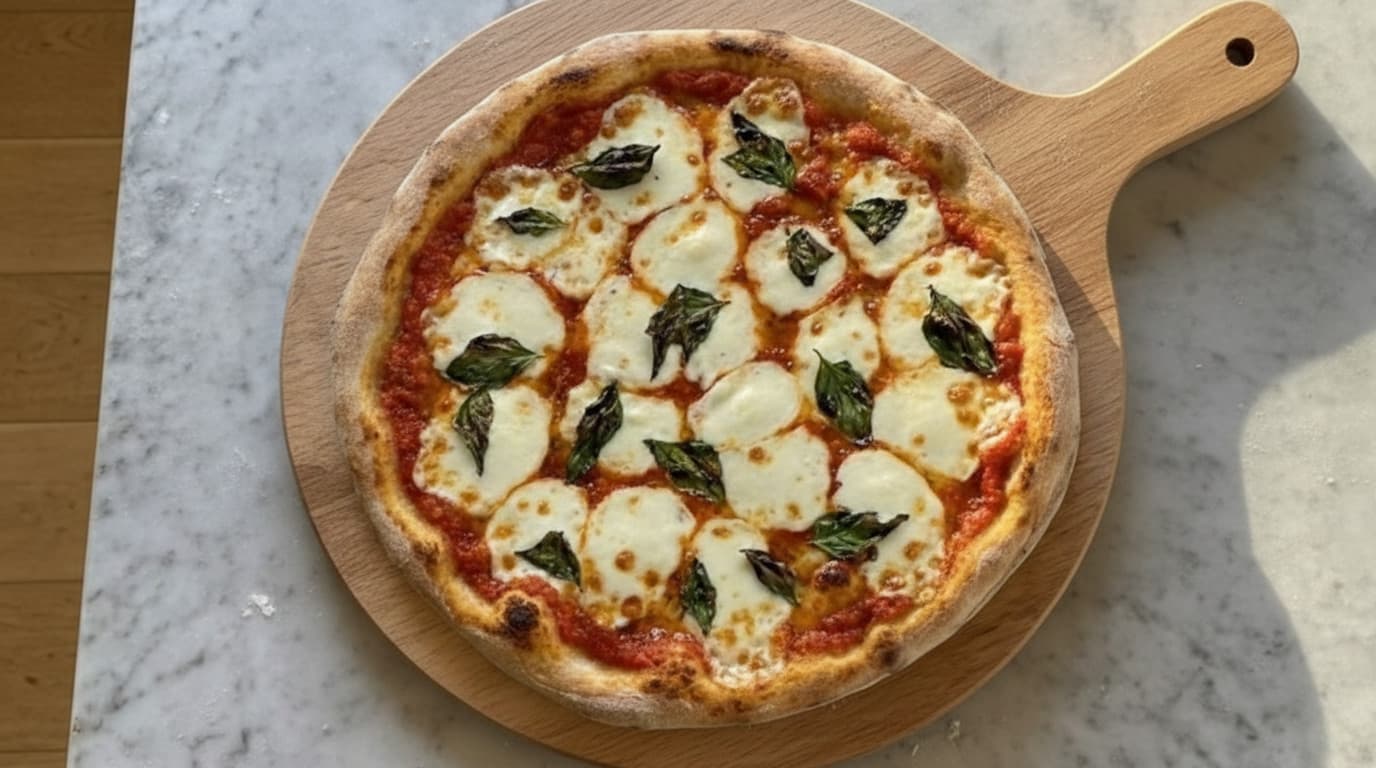 Pizza Margherita, receta fácil de pizza casera