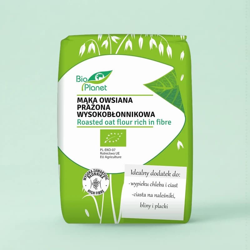 Mąka Owsiana Prażona Wysokobłonnikowa
