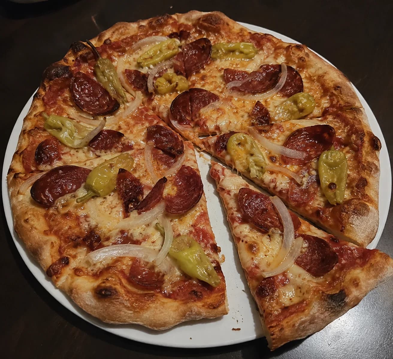 Sucuk with Onion and Pepperoncini