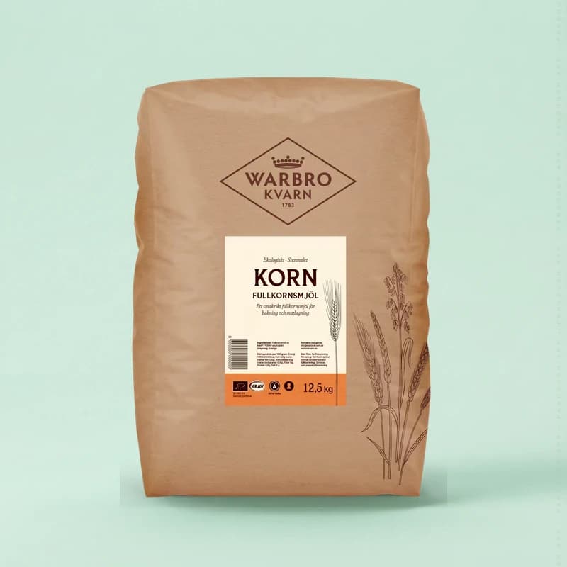 Korn stenmalet fullkornsmjöl