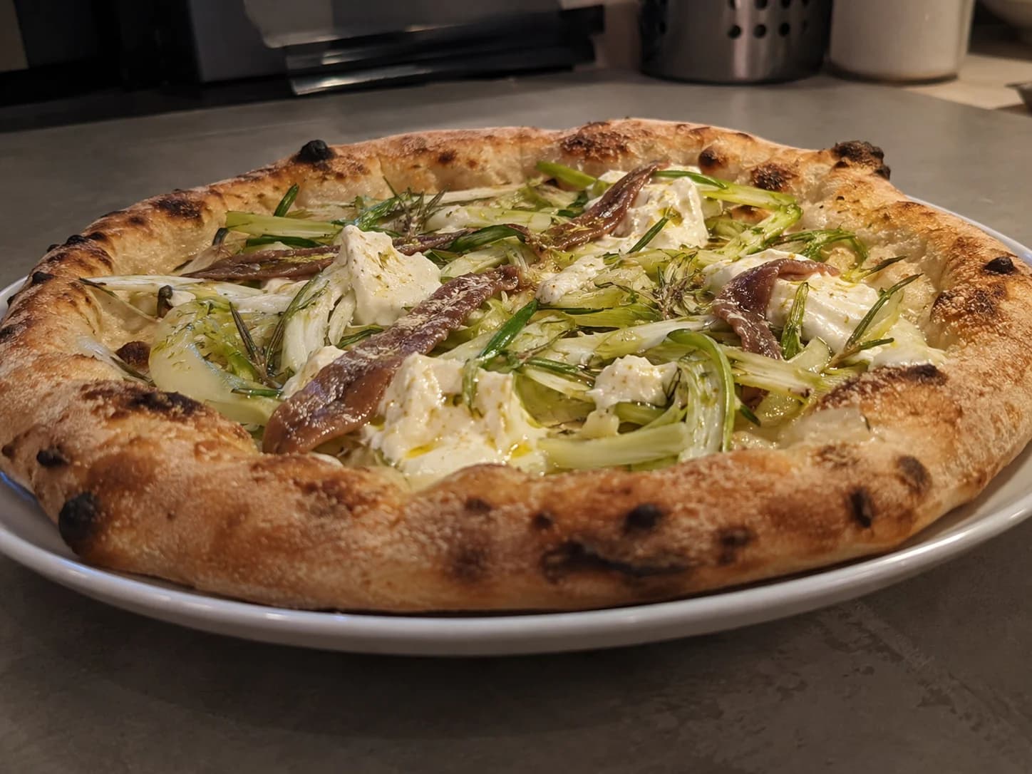 Stracciatella, Anchovies and Puntarelle