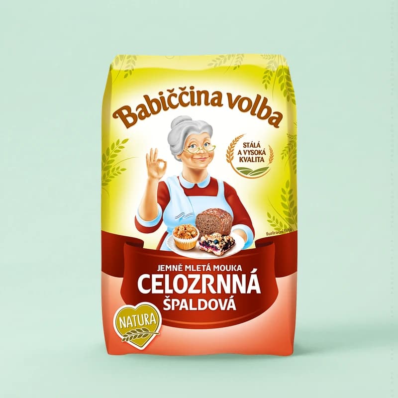 Mouka špaldová celozrnná jemně mletá