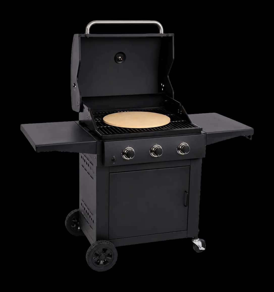 Gasgrill mit Pizzastein