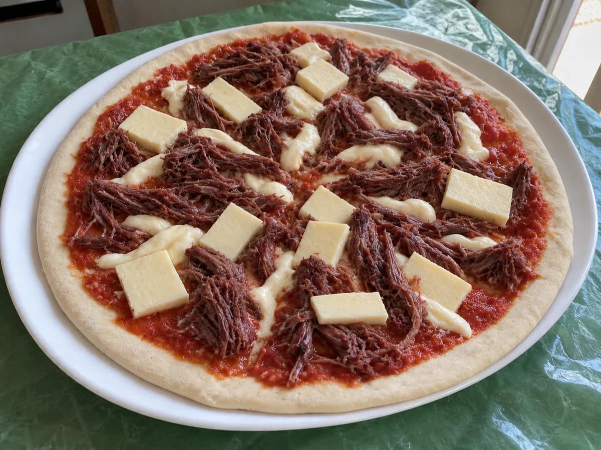 Carne Seca, Coalho e Crescione prima della cottura