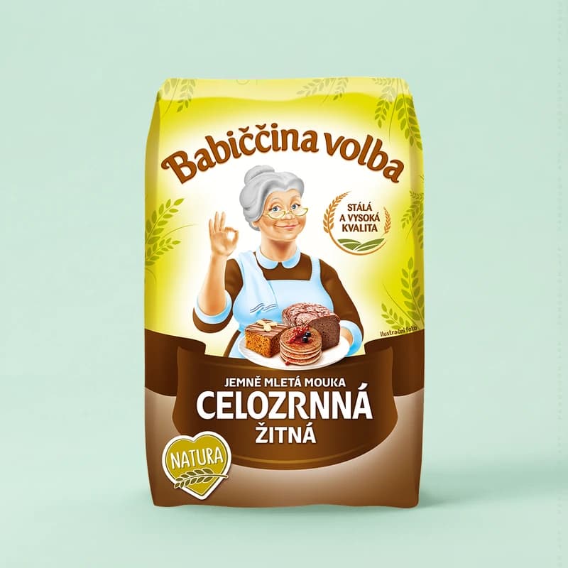 Mouka žitná celozrnná jemně mletá