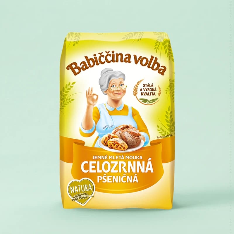 Mouka pšeničná celozrnná jemně mletá