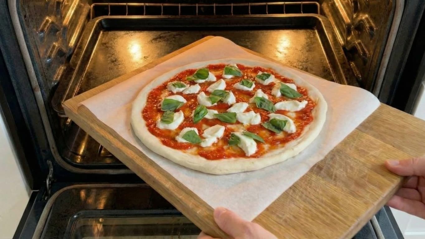 Bake the pizza