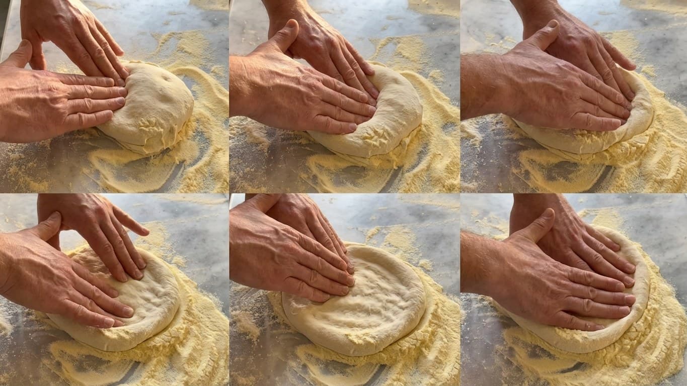 Stretch the dough — preparation