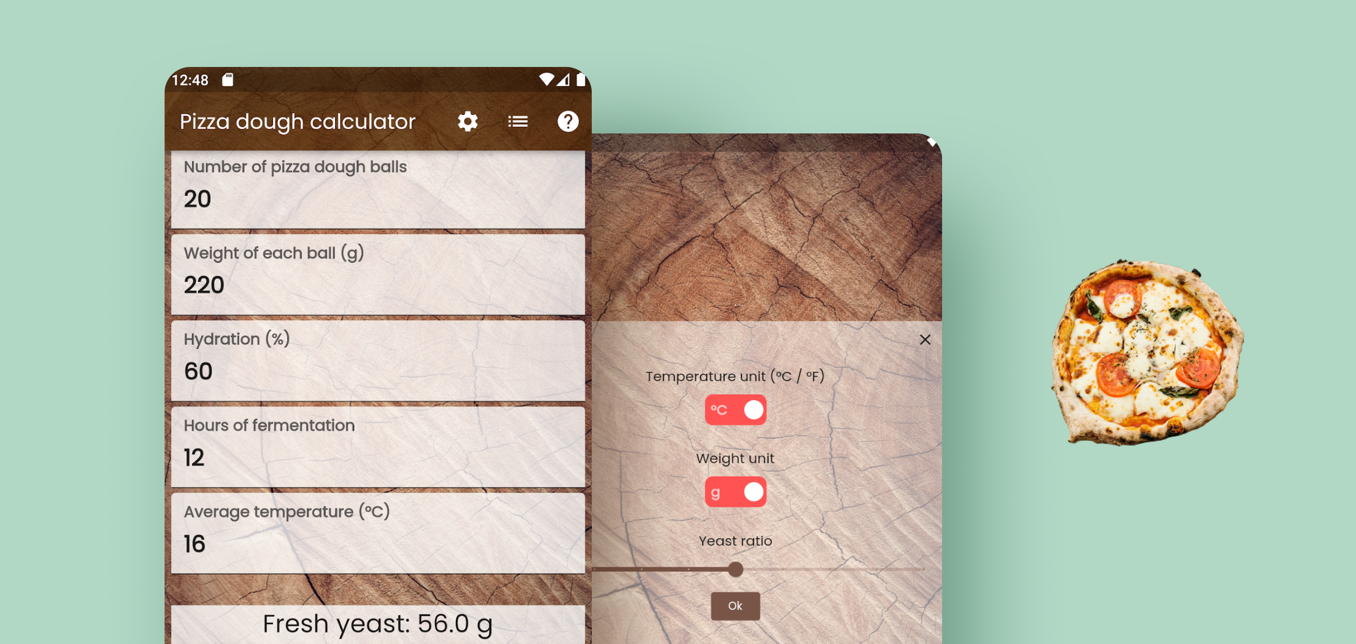 Interfaz del calculador de Adrian Nunez