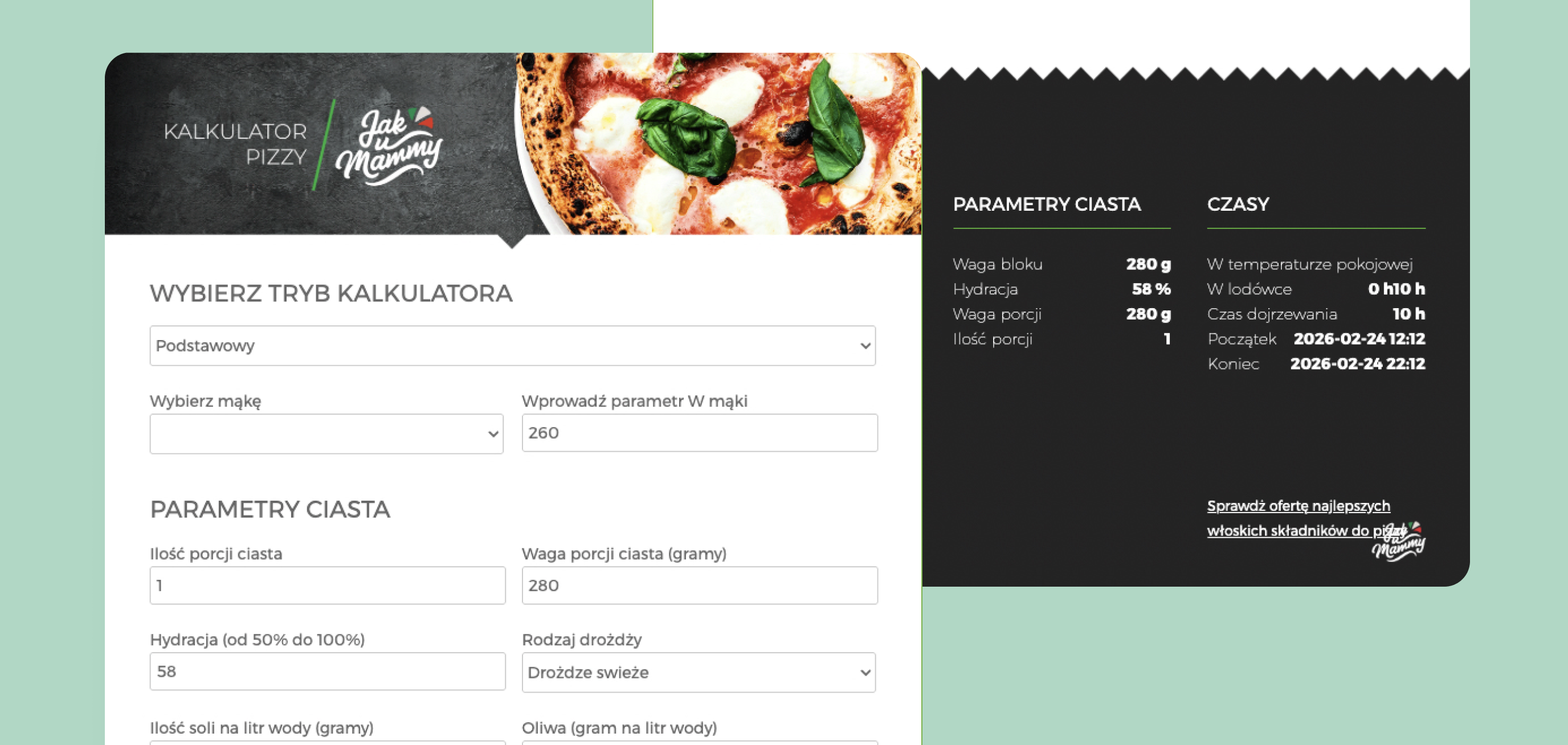 Kalkulator Jak u Mammy