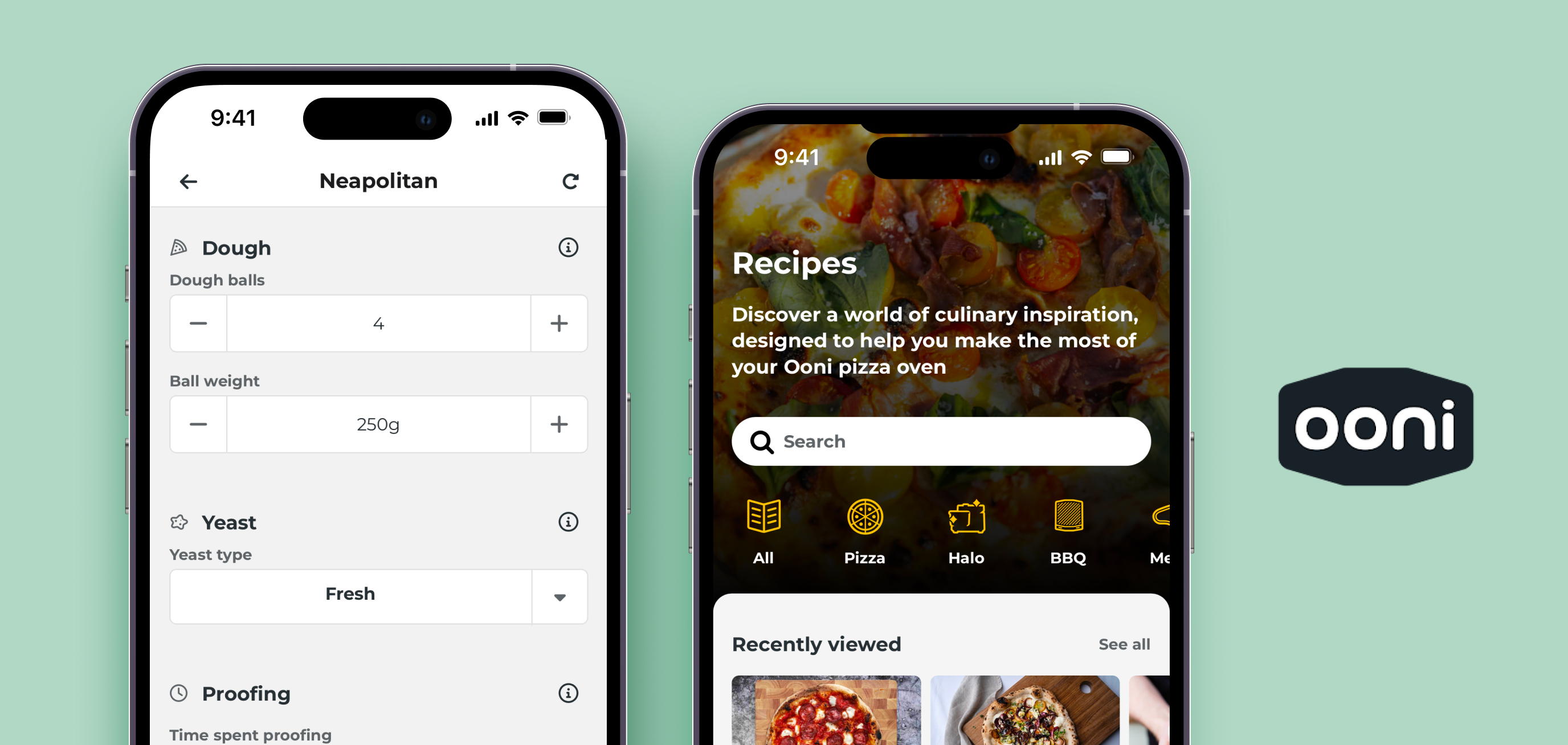 Ooni app calculator interface